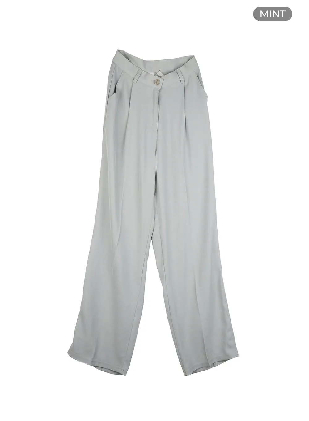 Pintuck Straight Trousers OU411