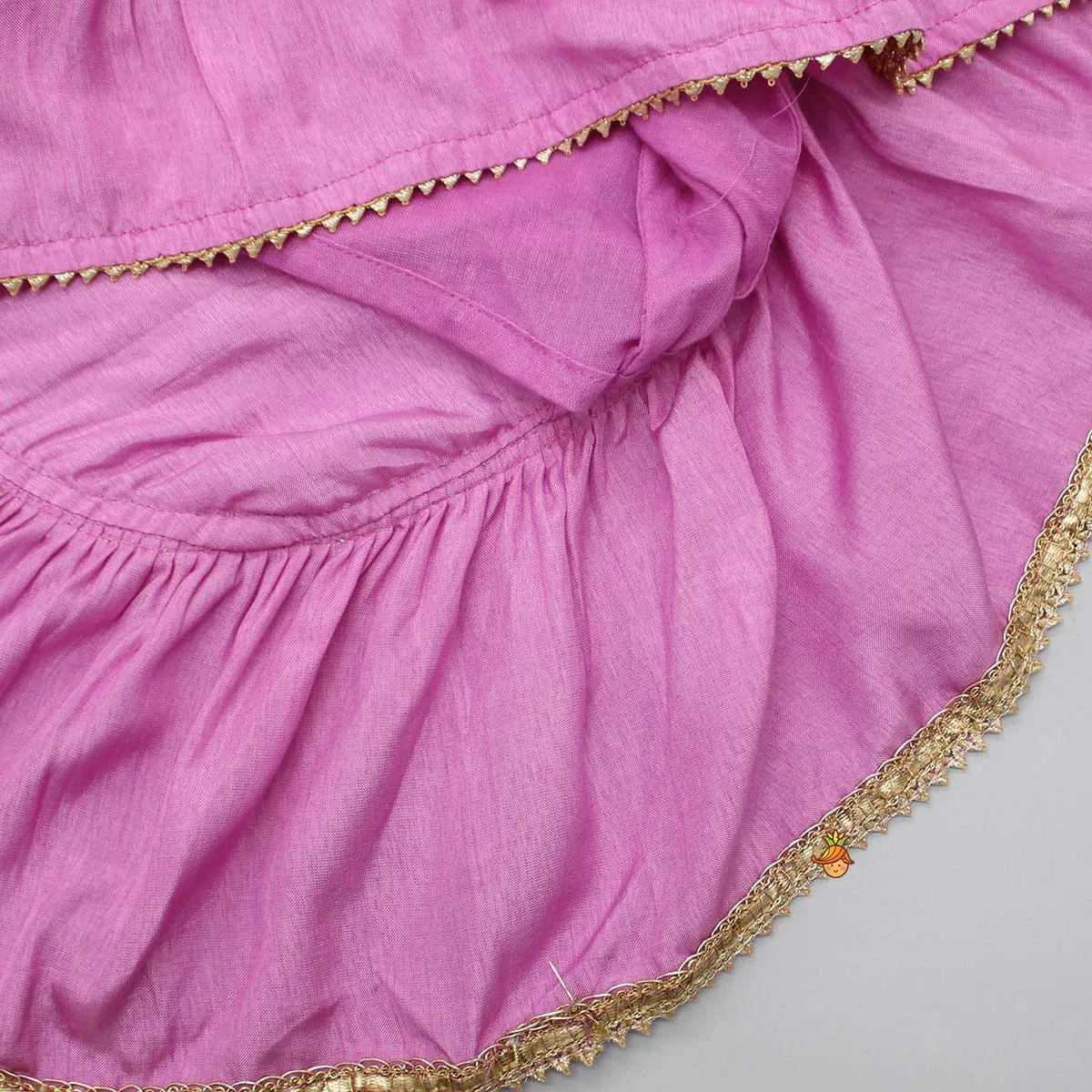 Pre Order: Sequins And Dori Embroidered High-Low Kurti With Palazzo