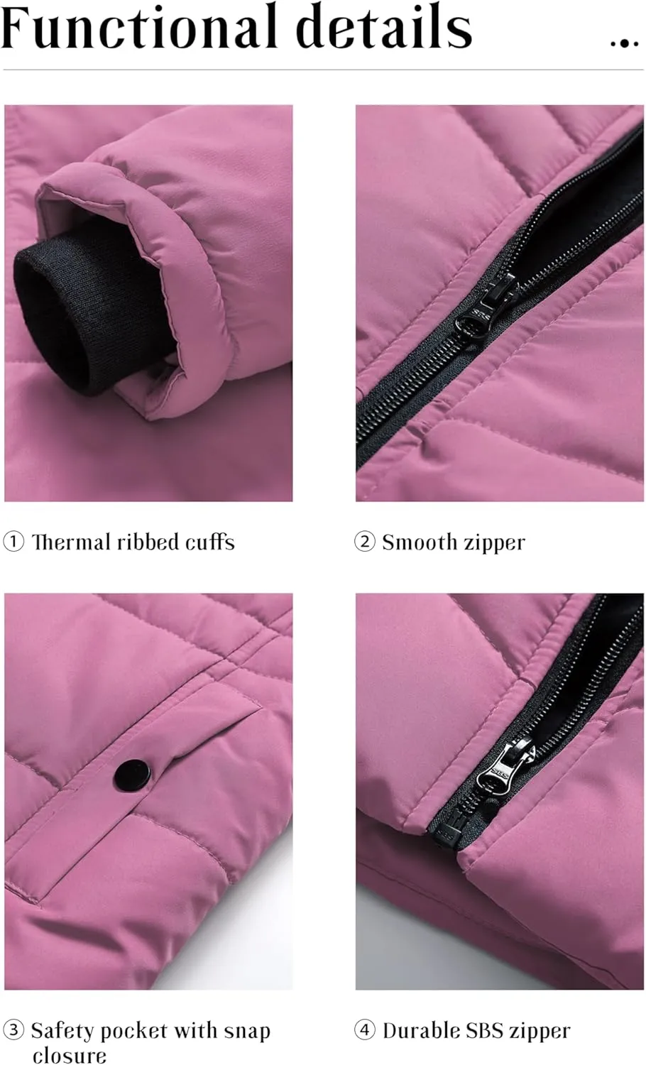 Pursky Girls' Warm Winter Coat Long Parka Fleece Lined Waterproof Puffer Jacket With Removable Hood