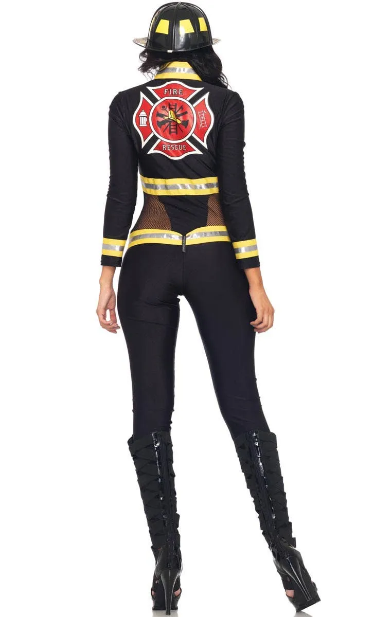 Red Blaze Firefighter Sexy Womens Costume