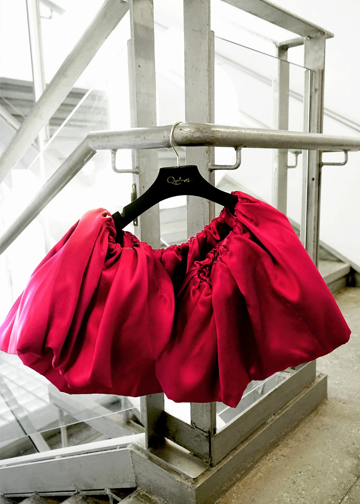 Removable Off Shoulder Puff Sleeves (Dark Red)