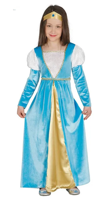 Renaissance Princess Costume Sky Blue Child