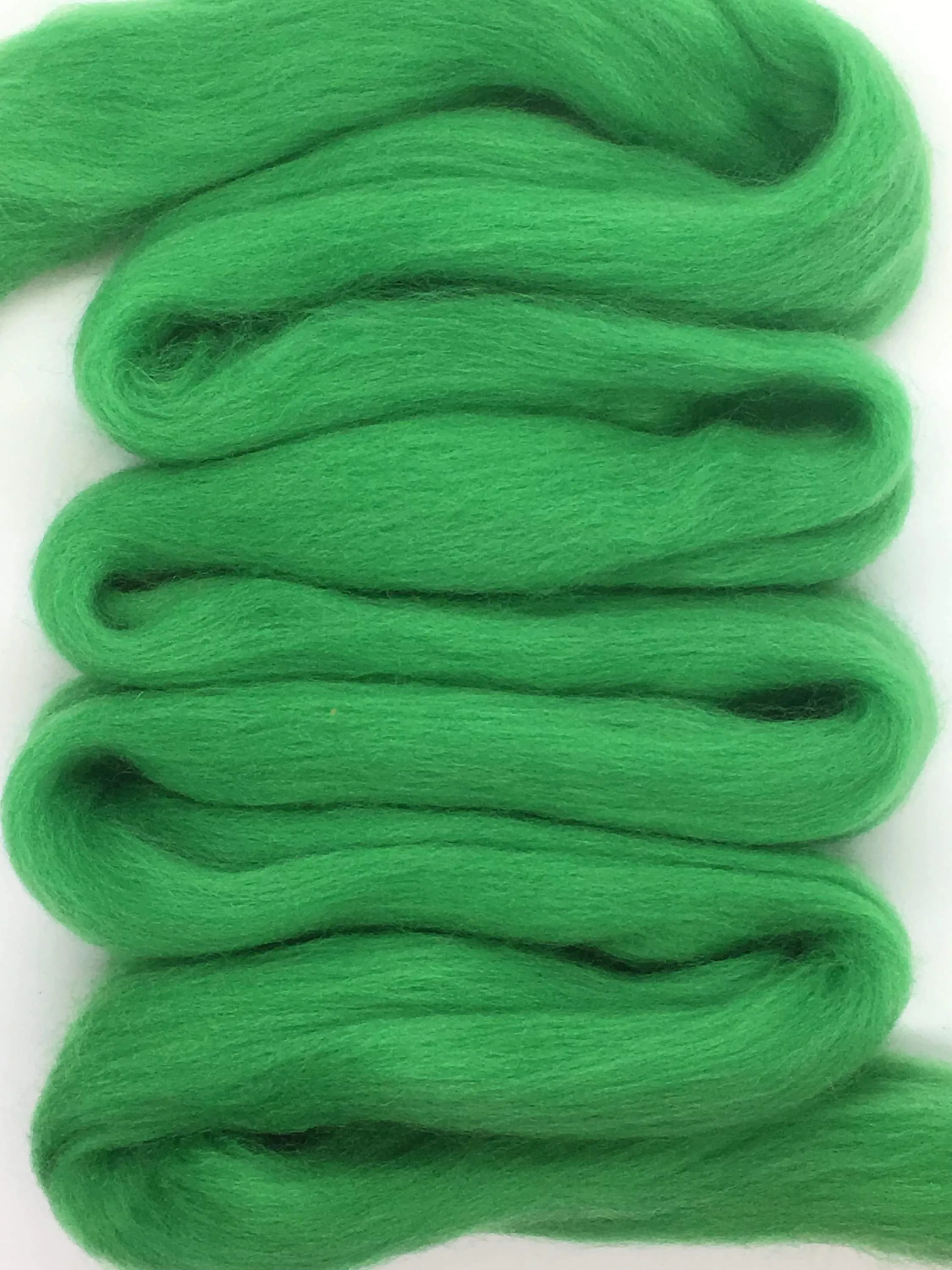 Shamrock Green Wool Roving