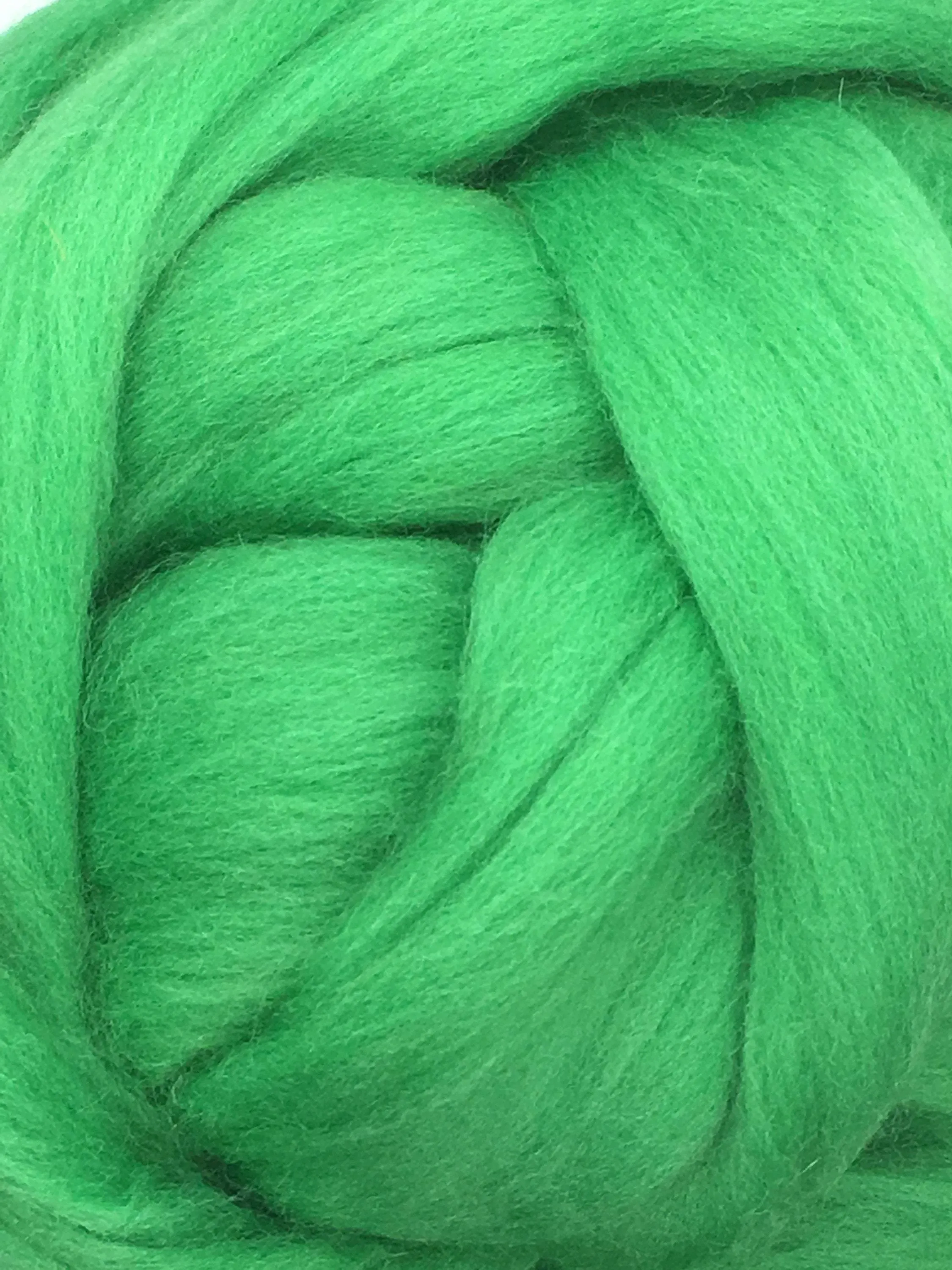Shamrock Green Wool Roving