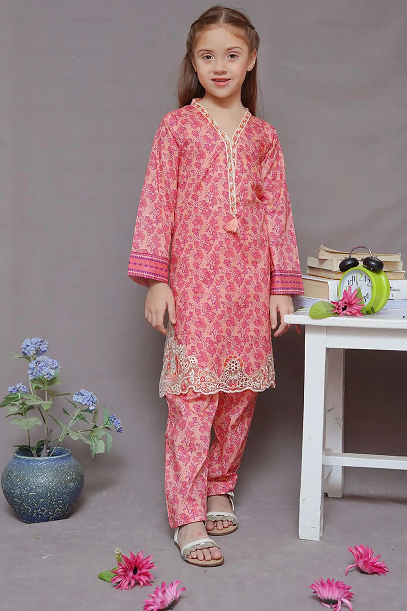 Shanzey Stitched 2 Piece Embroidered Cutwork Kids Collection'2024-SHK-1922