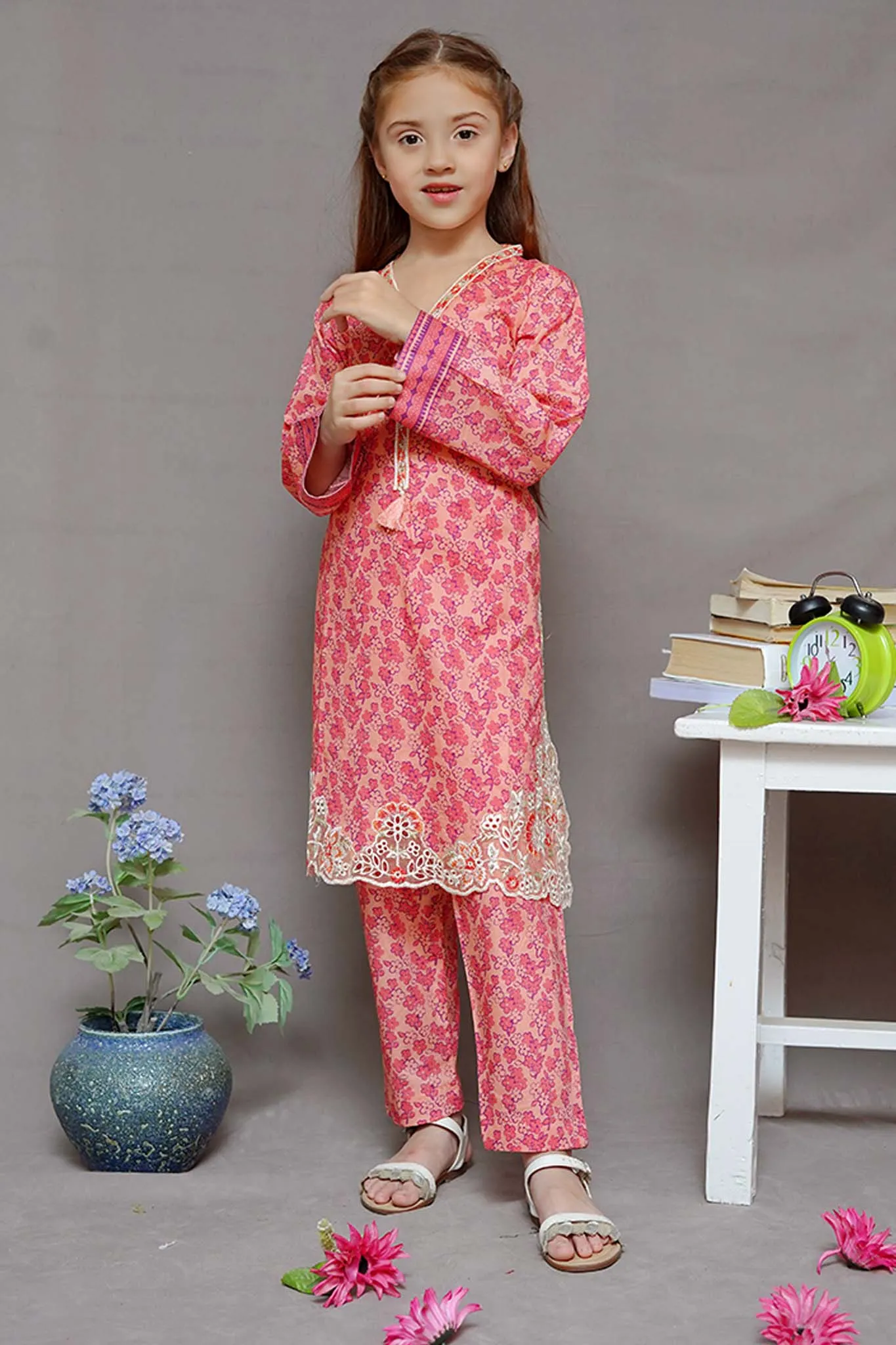 Shanzey Stitched 2 Piece Embroidered Cutwork Kids Collection'2024-SHK-1922