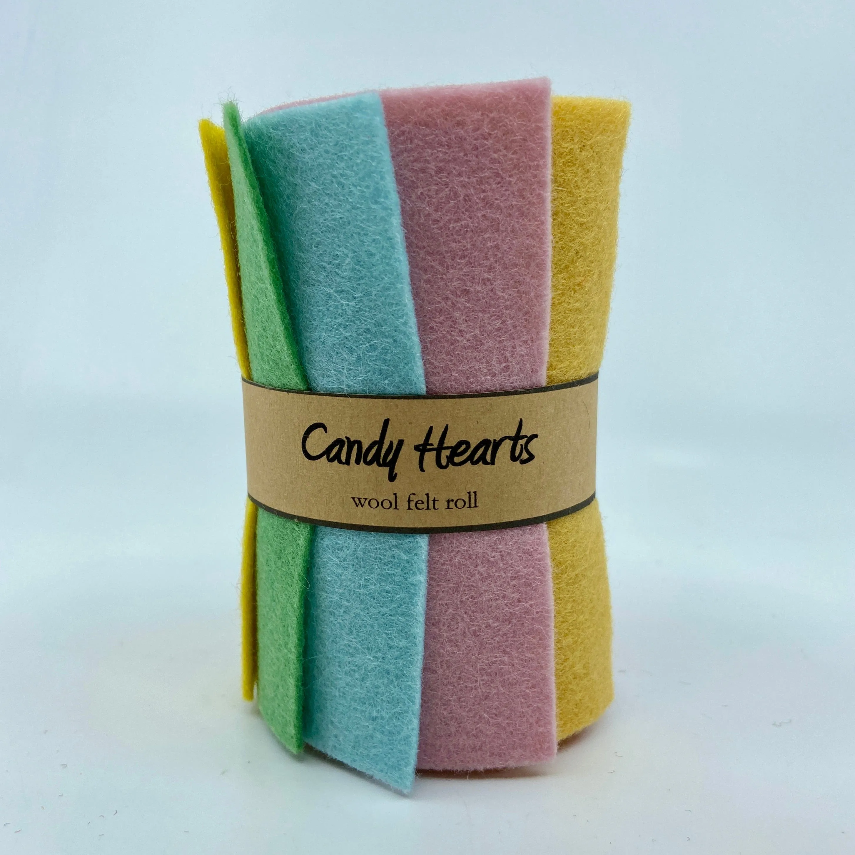 Small Wool Felt Roll - Candy Hearts