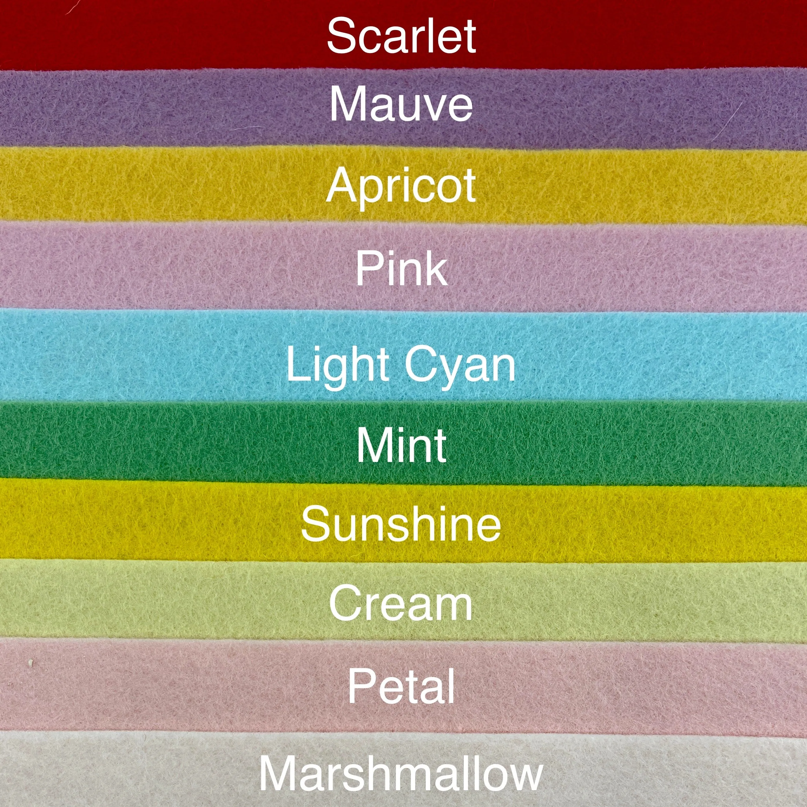 Small Wool Felt Roll - Candy Hearts