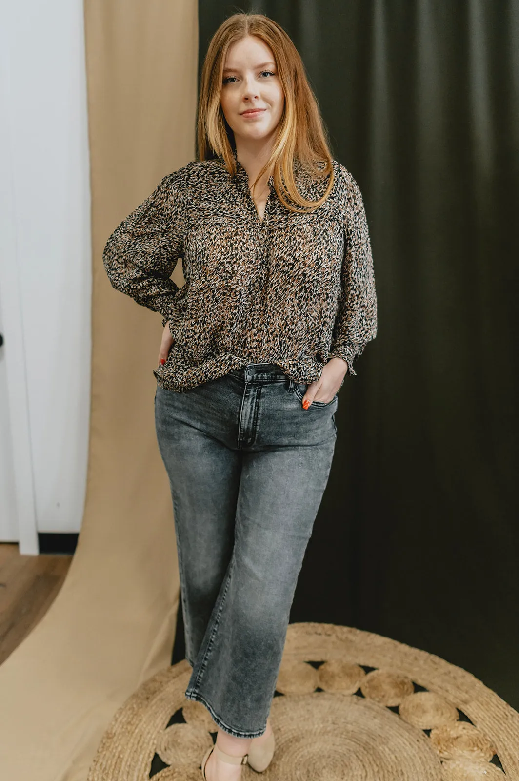 The Randy Blouse by Part Two - Black Granite