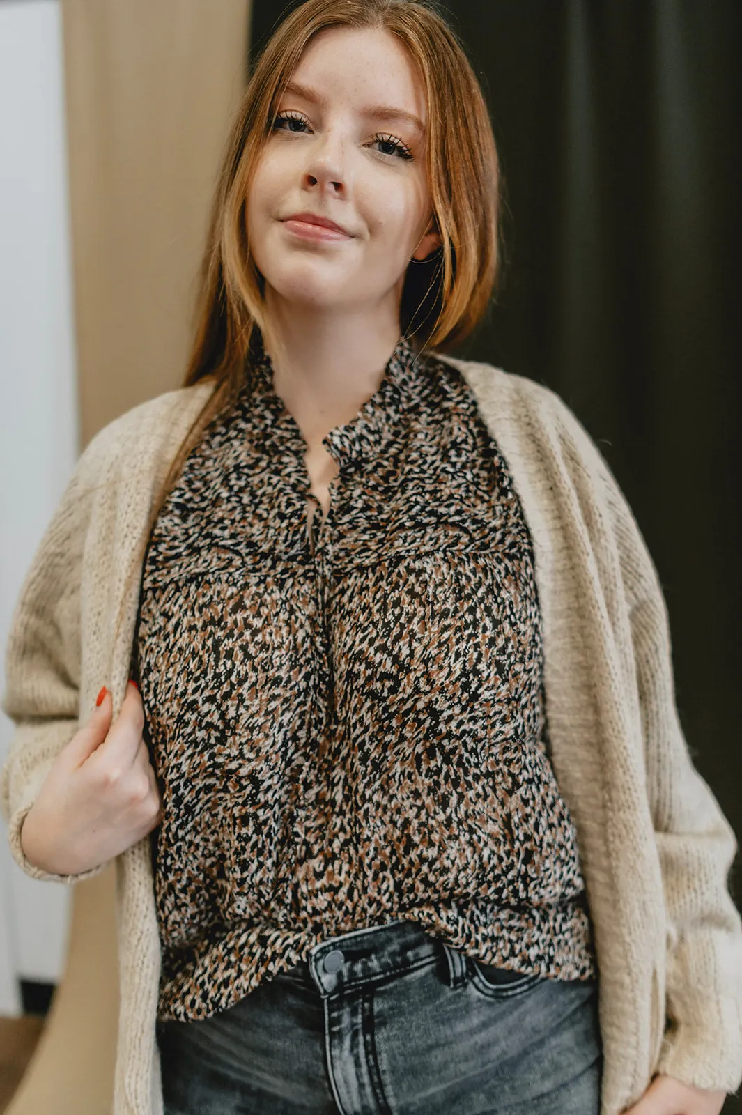 The Randy Blouse by Part Two - Black Granite