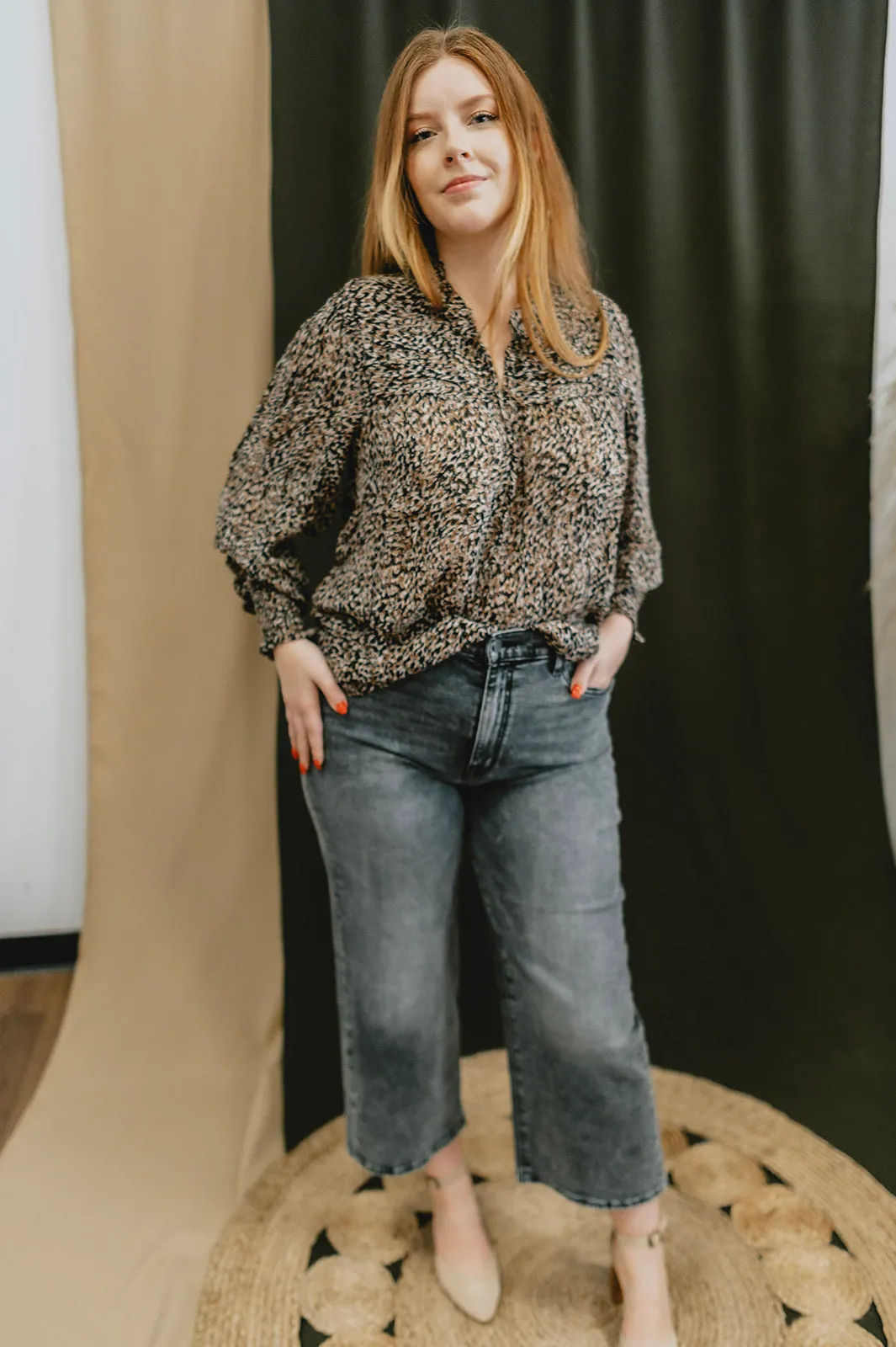 The Randy Blouse by Part Two - Black Granite