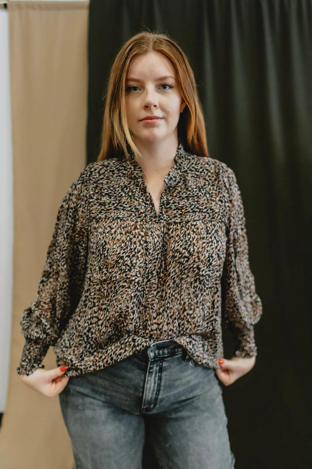 The Randy Blouse by Part Two - Black Granite