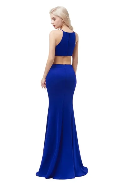 Tight Tunic Formal Party Evening Dress High Side Leg Split