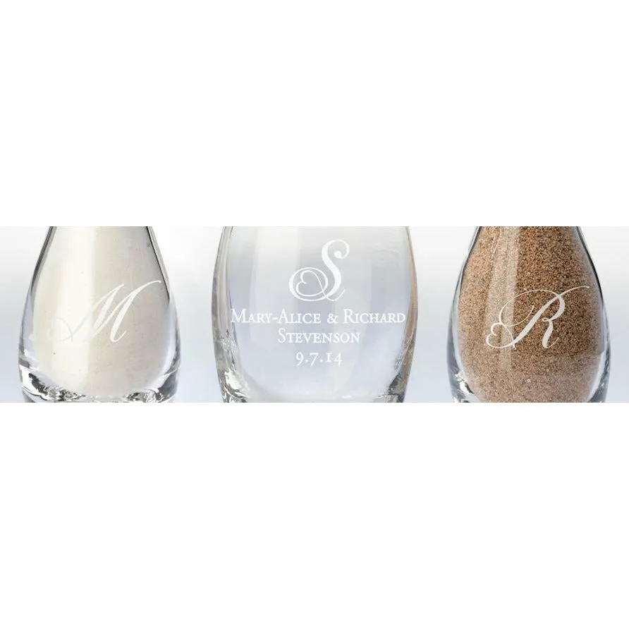 Together Forever Unity Vase Sand Set-Heart Monogram