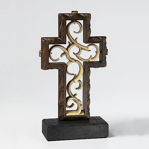 Unity Cross® Terra Cotta Rope & Vintage Ivory; Unity Candle Unity Sand Elegant Rustic Alternative