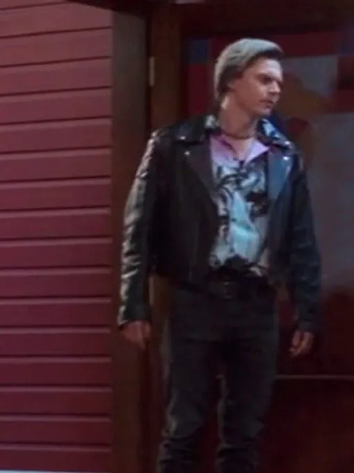 WandaVision Pietro Maximoff Black Biker Leather Jacket
