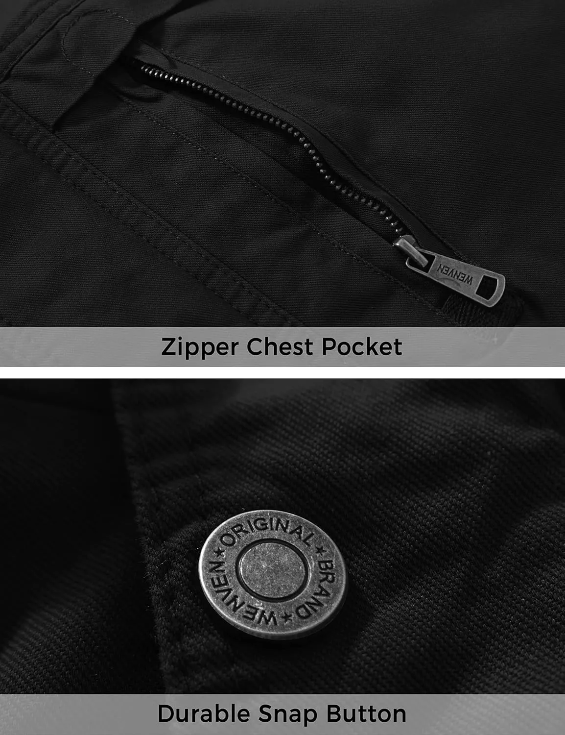 WenVen Men's Winter Sherpa Parka Mid Length Thicken Military Style Warm Jacket with Removable Hood