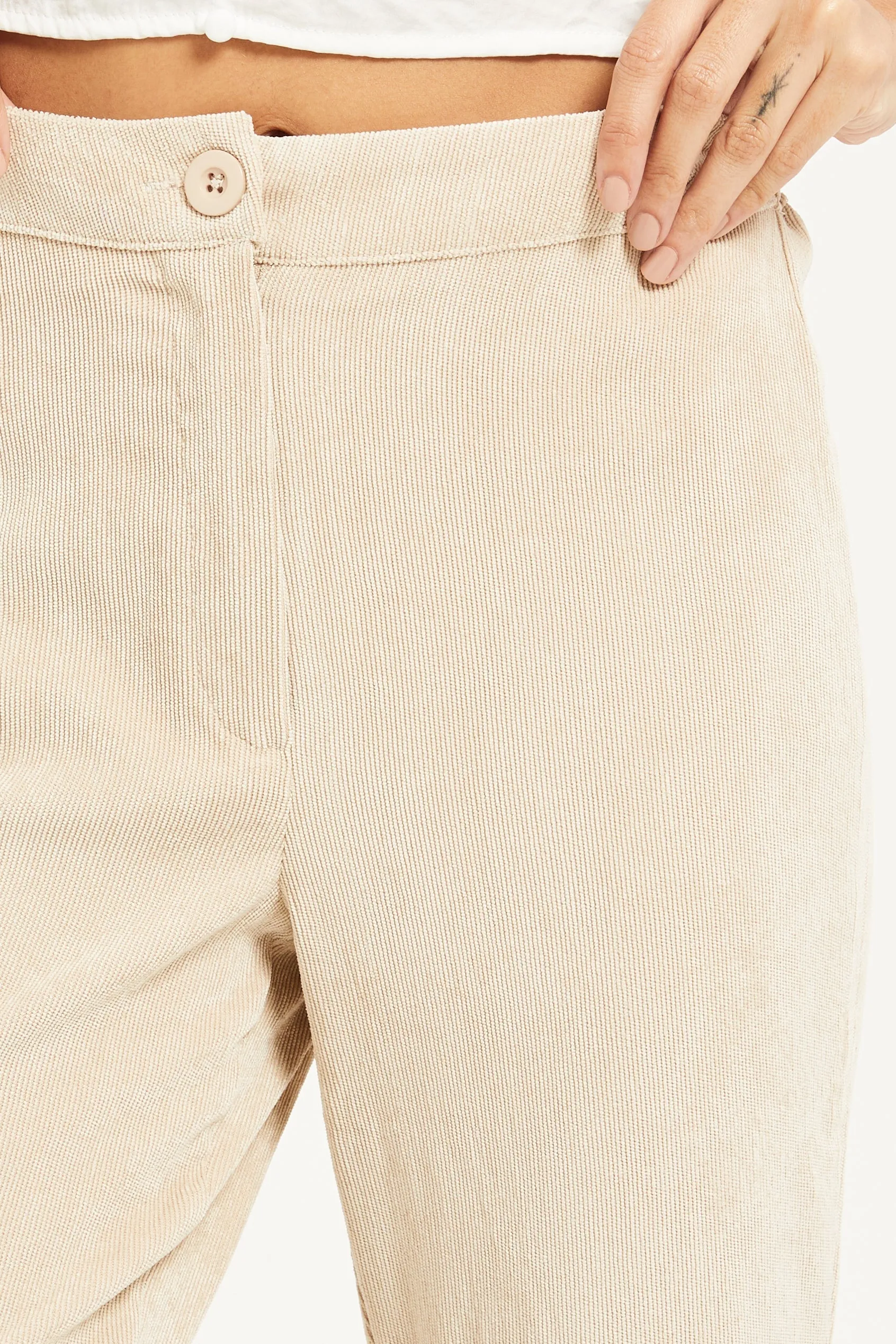 Women Beige Flare Trouser
