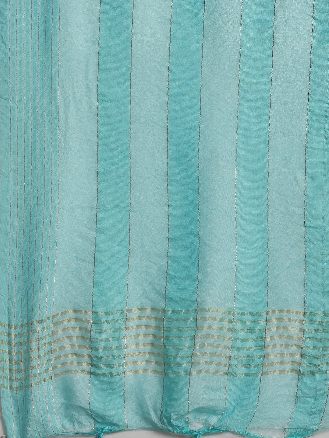 Women Ethnic Motifs Printed Thread Work Kurta With Trousers & With Dupatta