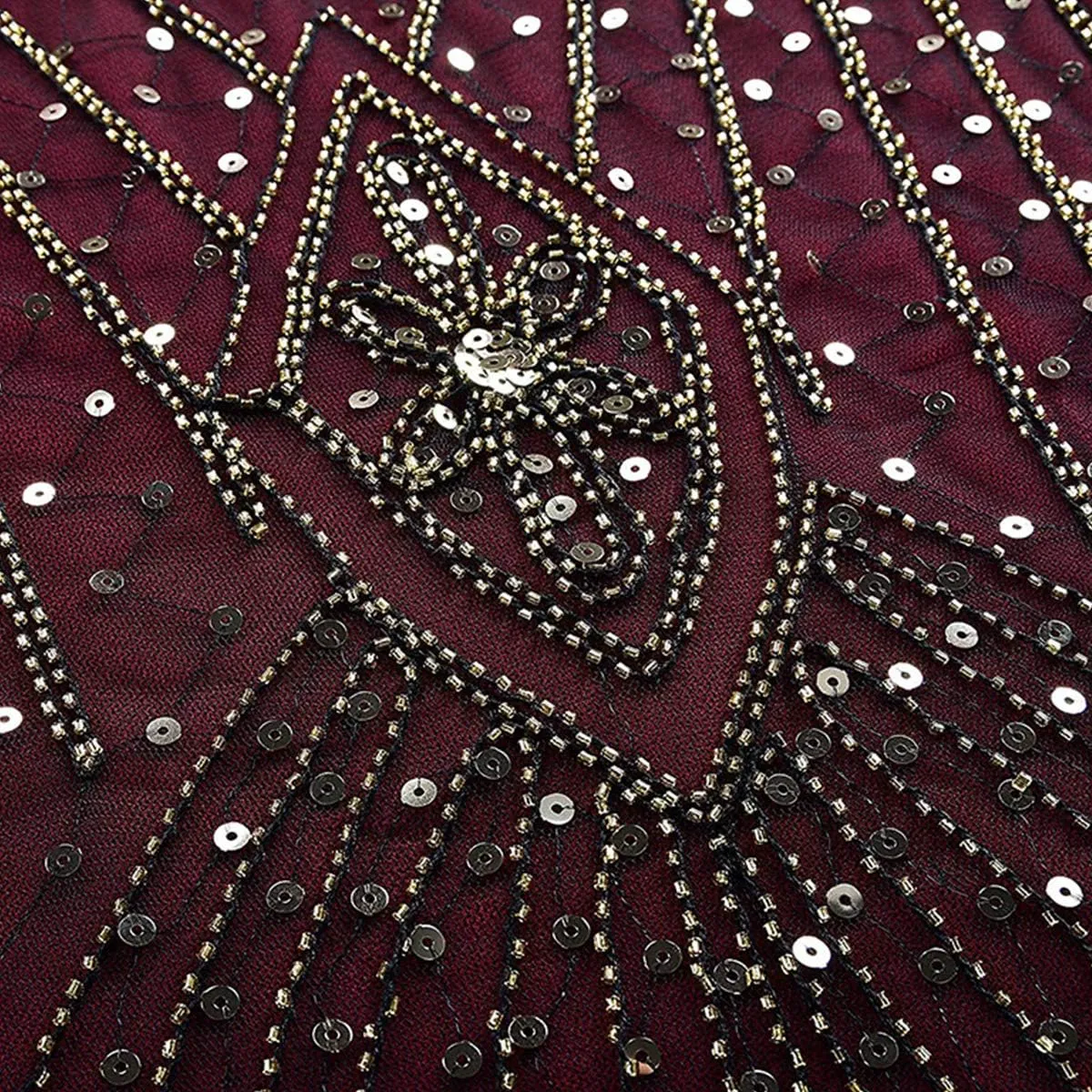 Women's 1920s Flapper Dress Vintage Great Gatsby Party Sequin Maxi Evening Cocktail Dresses with 20s Accessories Set