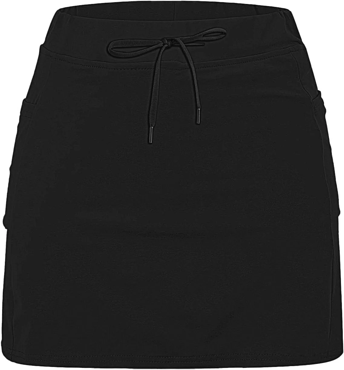 Women's Pocket Pants Solid Mid Waist Culottes Short Skirts Skinny Pants Tennis Skirts