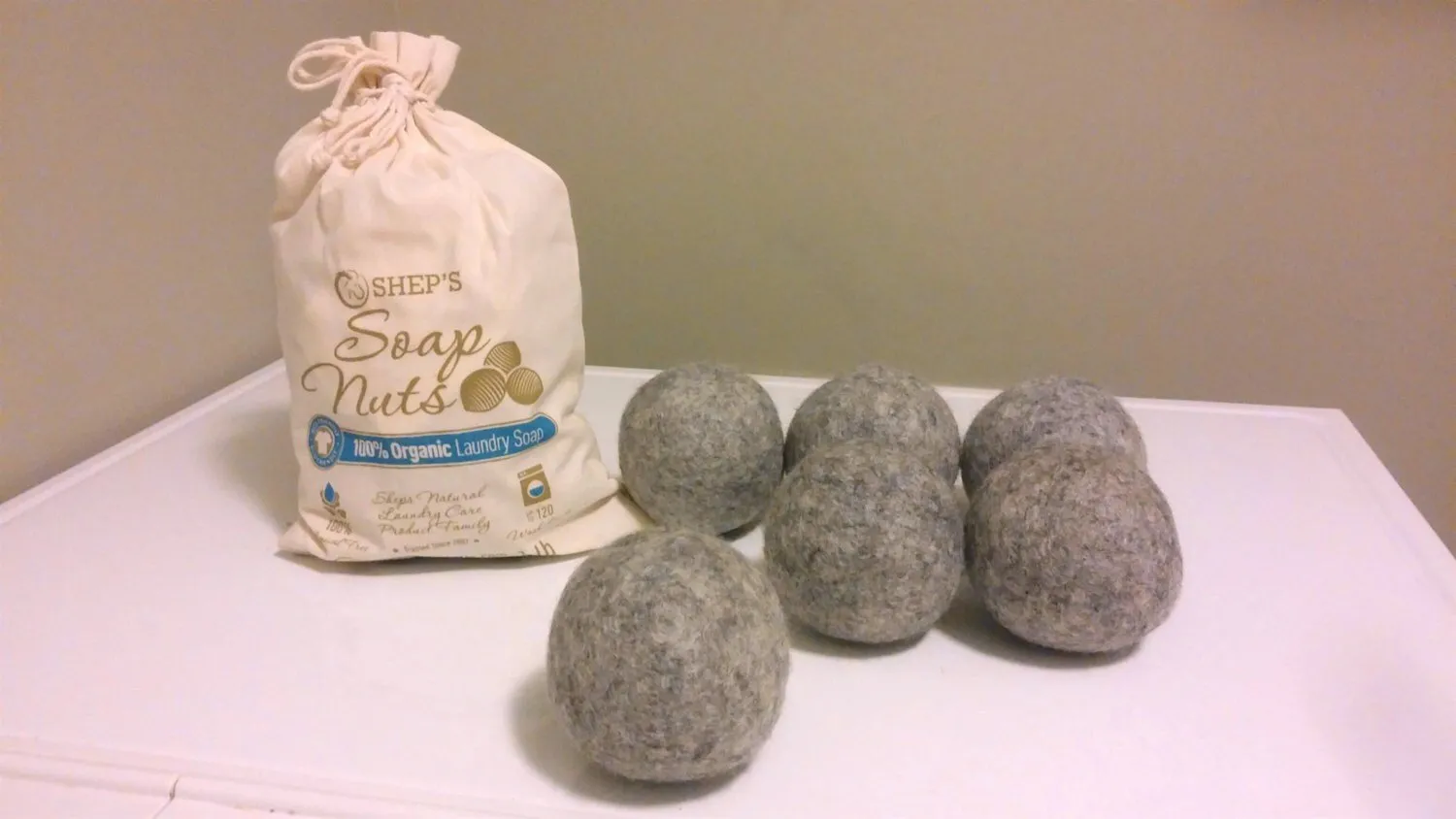 Wool Dryer Balls XL FULL Set of 6 White OR 6 Gray Wool Dryer Balls for Softening Laundry 100% Natural Laundry Softener